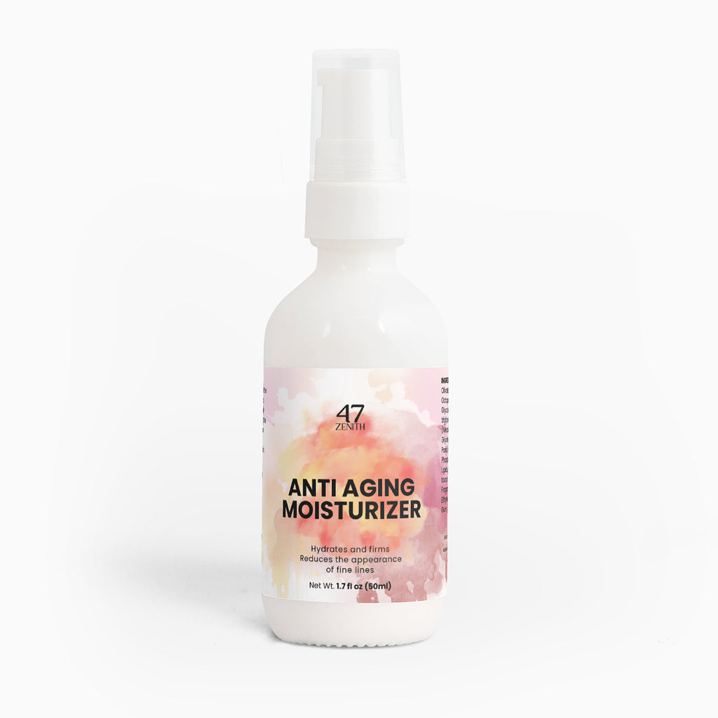 Bottle of 47ZEN Anti Aging Moisturizer on a white background