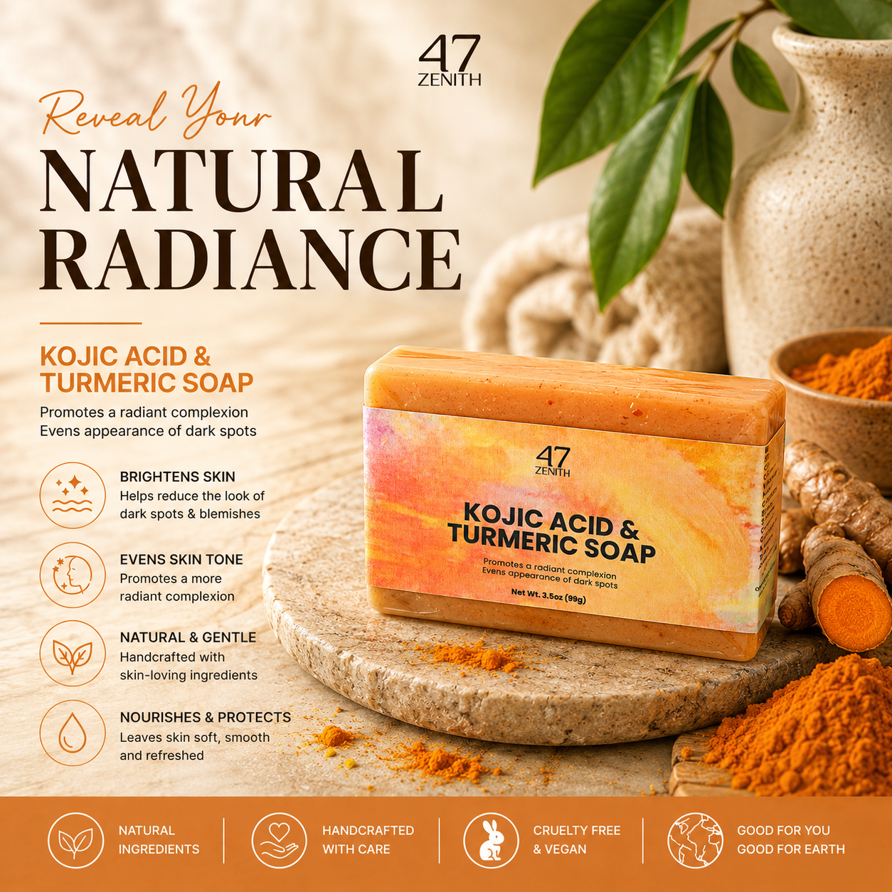 Kojic Acid & Turmeric Soap