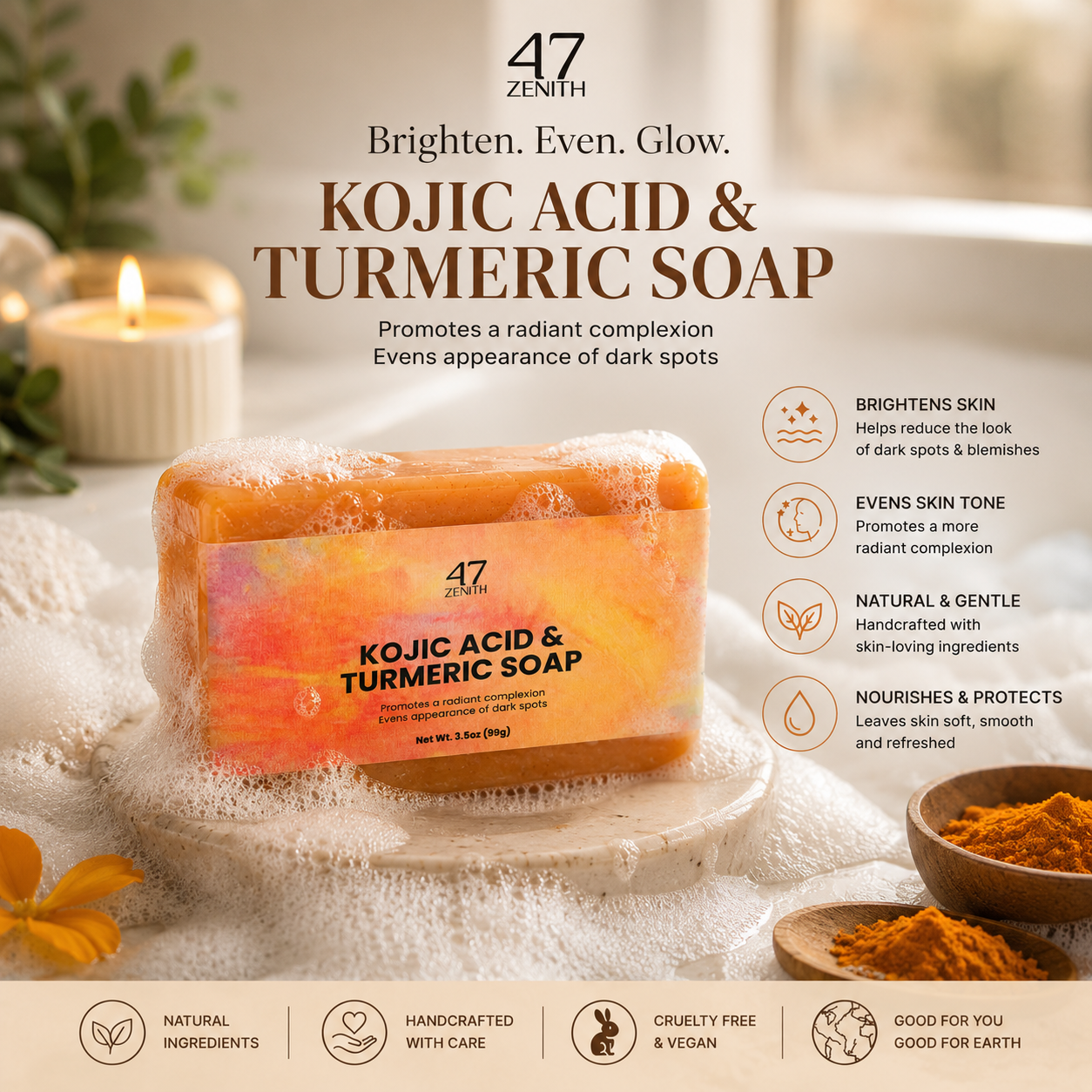 Kojic Acid & Turmeric Soap