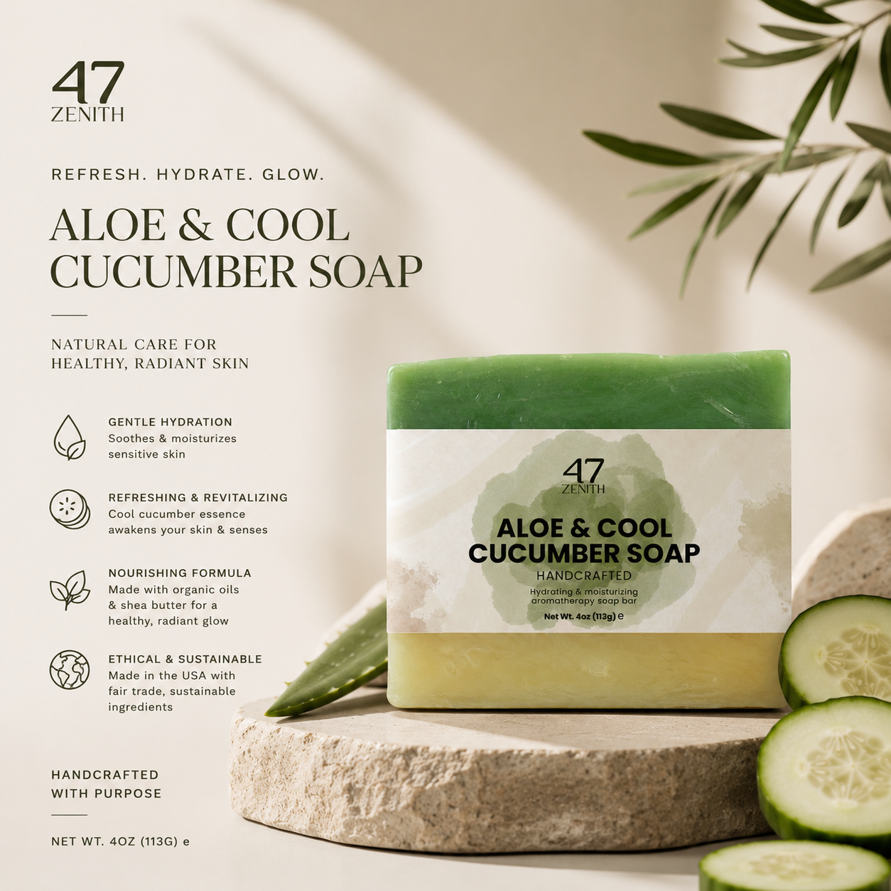Aloe & Cool Cucumber Soap