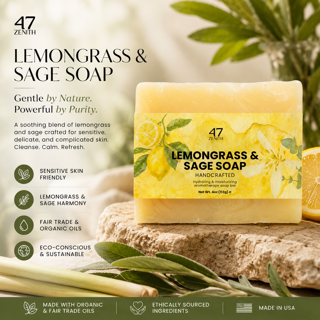 Lemongrass & Sage Soap