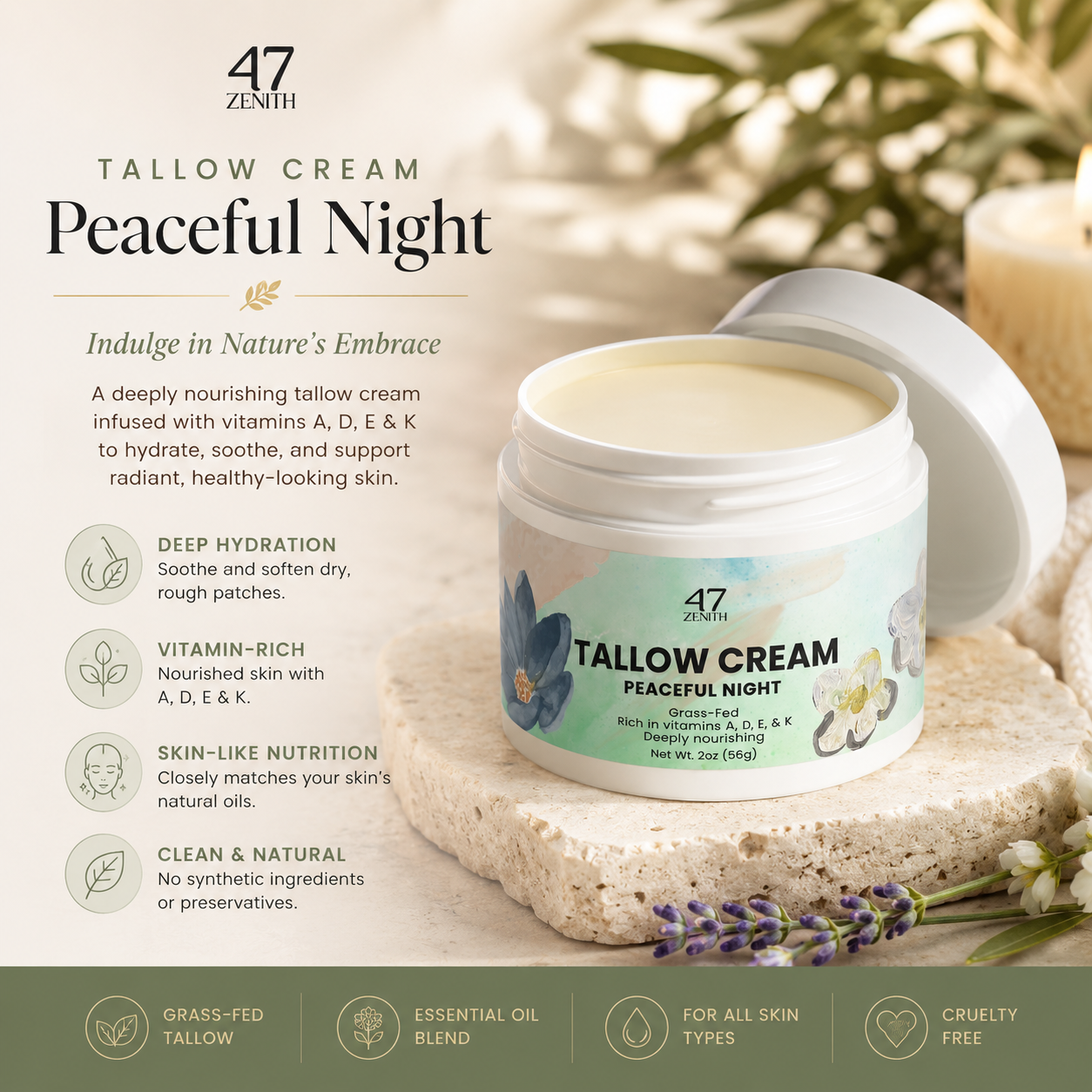 Tallow Cream Peaceful Night