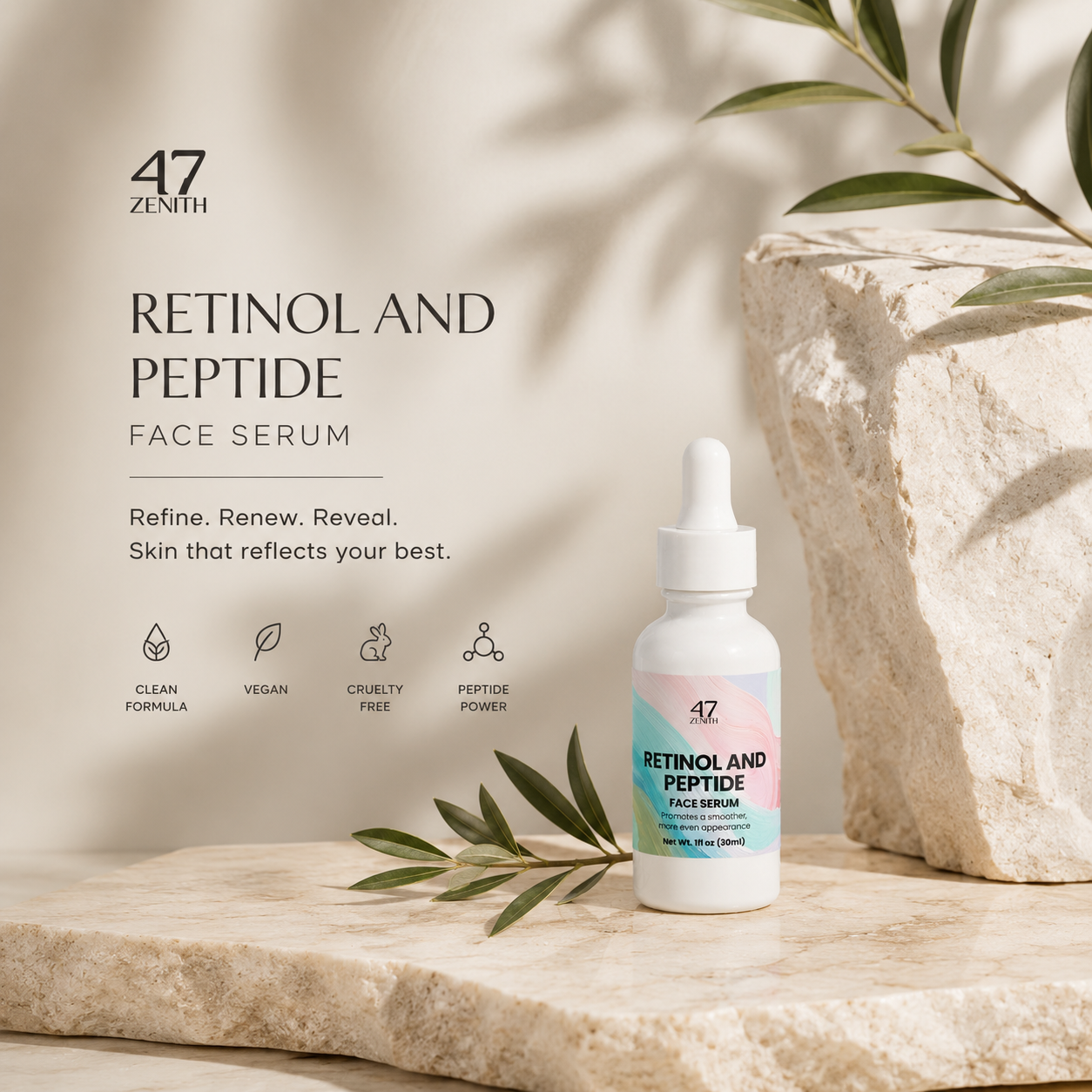 Retinol and Peptide Face Serum