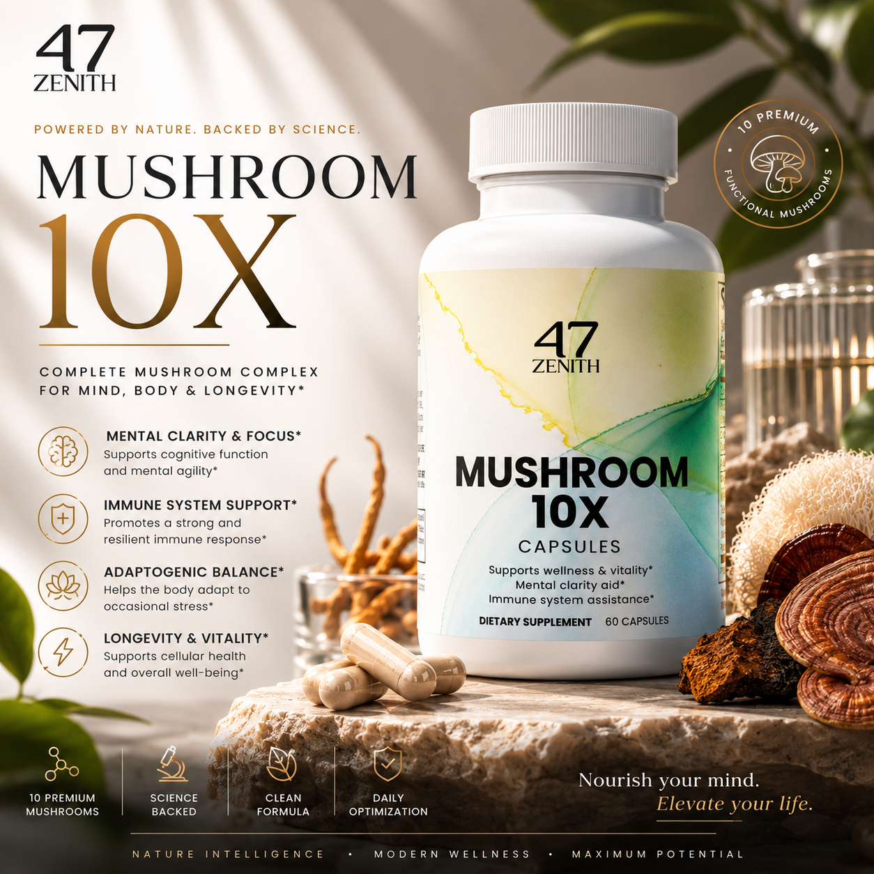 Mushroom Complex 10 X