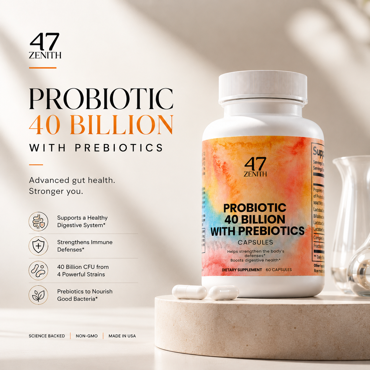 Probiotic 40 Billion with Prebiotics
