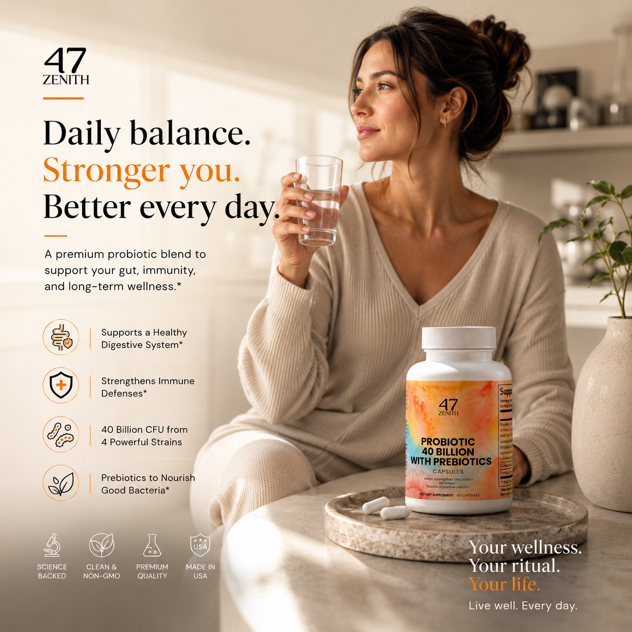 Probiotic 40 Billion with Prebiotics